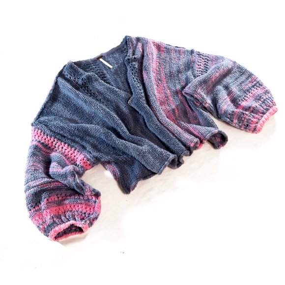 Free People Cropped Loose Knit Sweater - Picture 2 of 4